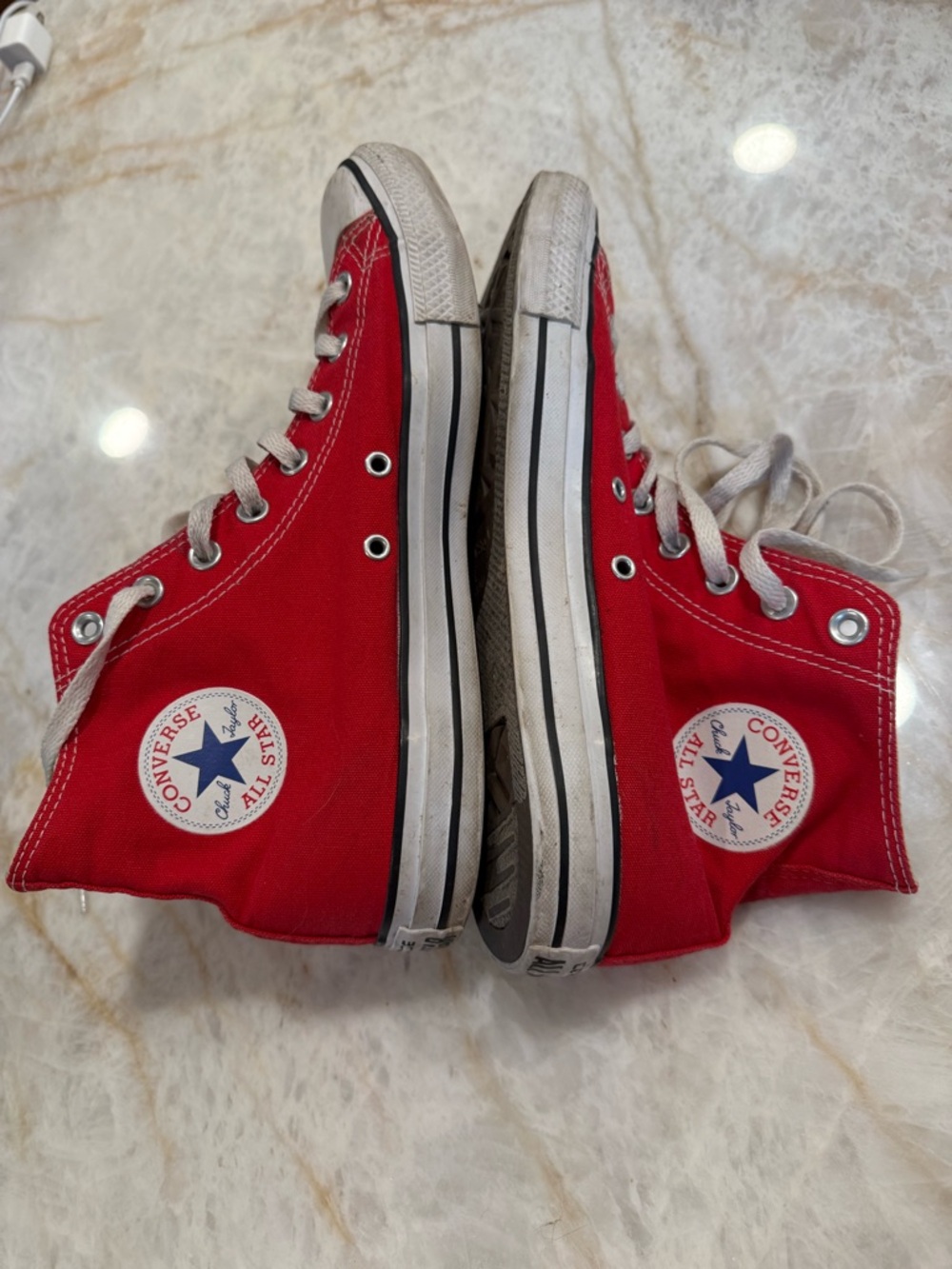 Men’s Red High-Top Converse Sneakers